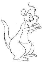 A coloring page of winnie the pooh - kanga
